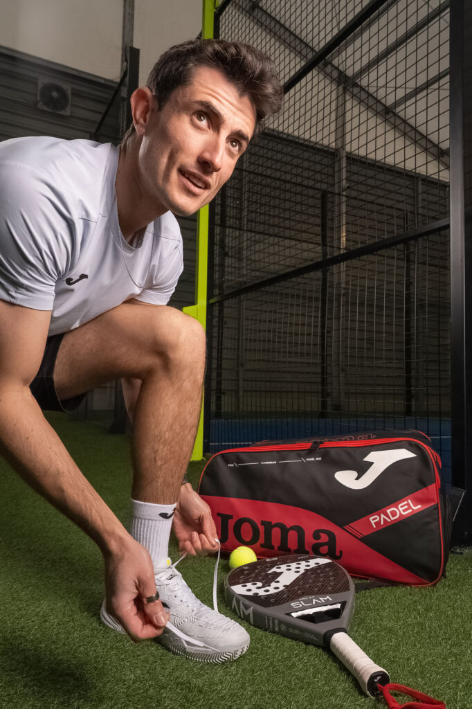 Action Shots of Top Padel Player Andres Martinez in Training Session