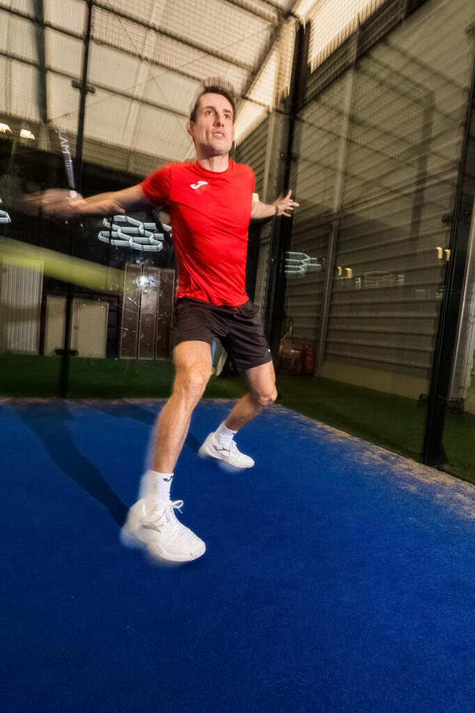 Portrait of a Young Padel Player in Action With Sports Gear and Style