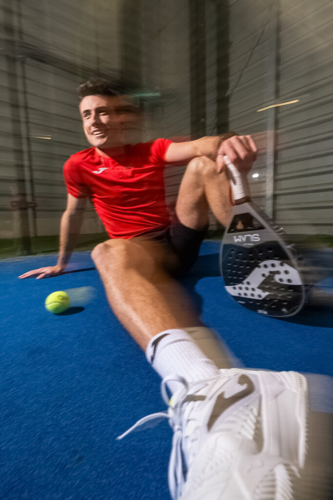 Capture of Top Padel Player in Action for Campaign