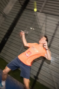 Portrait of Top Padel Player Andres Martinez in Action on the Court
